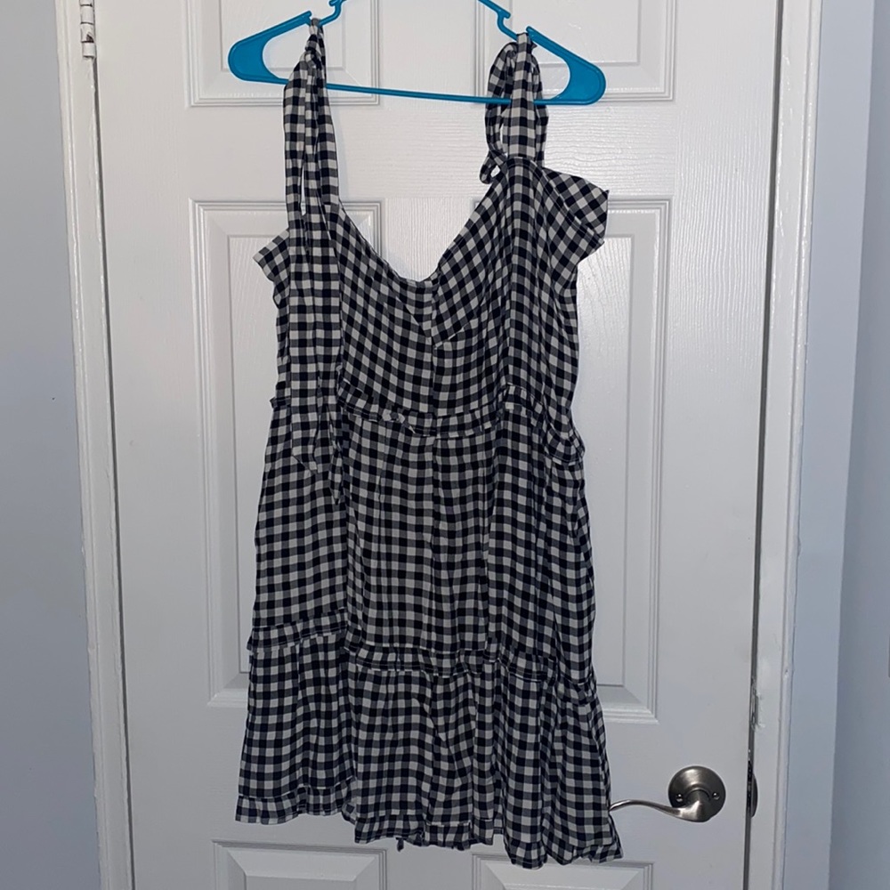 black and white dress